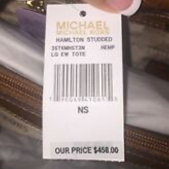 Michael Kors Hamilton Large EW Studded Satchel - Picture 13 of 13